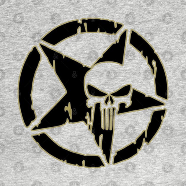 Tactical Skull Star by  The best hard hat stickers 